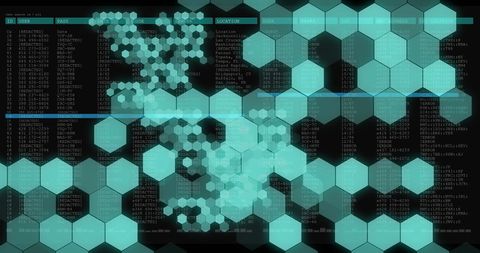 Futuristic Digital Interface with Hexagonal Data Flow - Download Free Stock Images Pikwizard.com