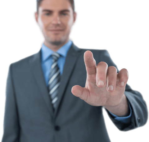 Businessman Interacting with Transparent Screen in Suit - Download Free Stock Videos Pikwizard.com