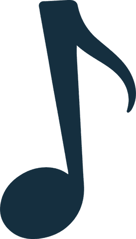 stylized dark navy blue eighth note on transparent background - Download Free Stock Videos Pikwizard.com