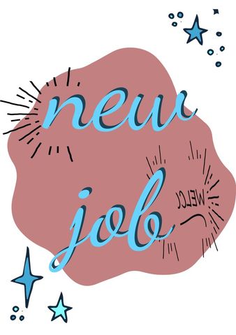 whimsical new job announcement with playful design - Download Free Stock Templates Pikwizard.com