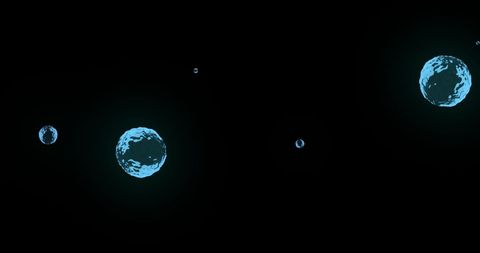 Translucent Blue Bubbles on Black Background - Download Free Stock Images Pikwizard.com