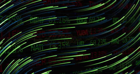 Dynamic Light Trails Over Data Interface