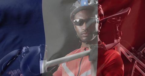Afro-american cyclist embraces french spirit