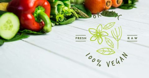 Fresh Organic Vegetables with Vegan Label on Wooden Surface - Download Free Stock Images Pikwizard.com