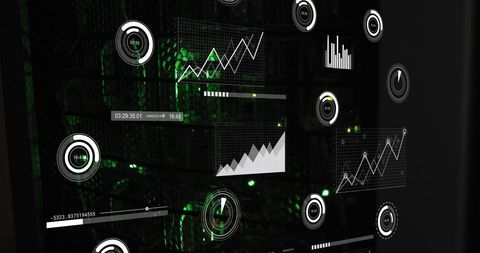 Digital Graphs and Data Analysis on Modern Server Technology - Download Free Stock Images Pikwizard.com