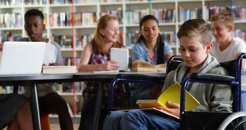 Diverse Students Learning Together in a Library - Download Free Stock Images Pikwizard.com