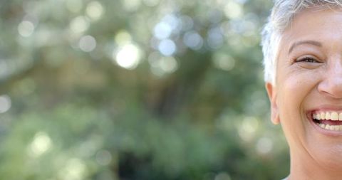 Happy Senior Woman Enjoying Sunny Garden - Download Free Stock Images Pikwizard.com
