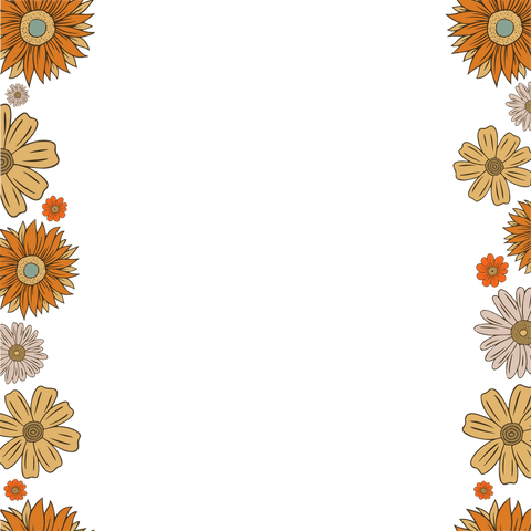 transparent floral border with stylized daisies and sunflowers - Download Free Stock Videos Pikwizard.com