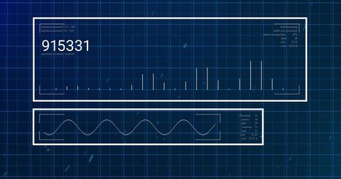 Digital Data Analysis on Blue Grid Background with Graphs - Download Free Stock Images Pikwizard.com