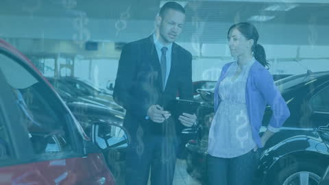 Timelapse of Business Interaction at Car Dealership