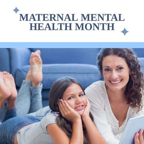 Mother and Daughter Celebrating Maternal Mental Health Month - Download Free Stock Templates Pikwizard.com