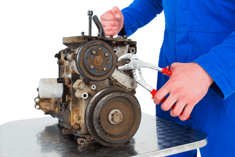 transparent close-up male mechanic fixing car engine with tools - Download Free Stock Videos Pikwizard.com