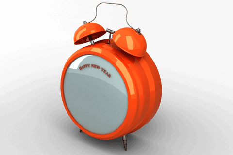 transparent retro alarm clock celebrating new year - Download Free Stock Videos Pikwizard.com