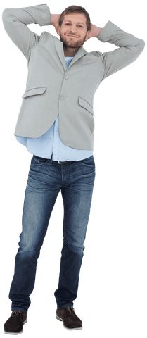 Confident Man in Casual Blazer with Relaxed Pose on Transparent Background - Download Free Stock Videos Pikwizard.com