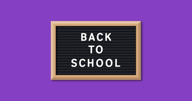 Back to School Letterboard on Purple Background - Download Free Stock Images Pikwizard.com