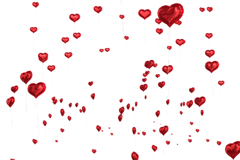 red heart balloons floating on transparent background - Download Free Stock Videos Pikwizard.com