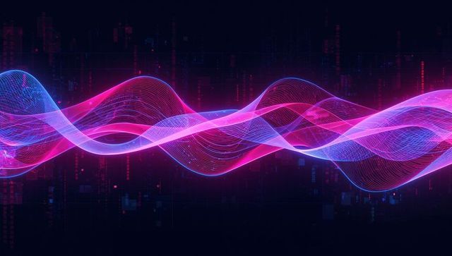 Neon Waveforms in Virtual Cyber Space