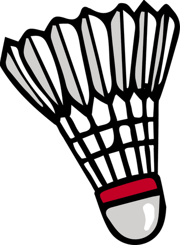 Minimalist transparent badminton shuttlecock icon accurate detail