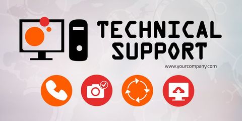 Technical Support Service Icons and Background Design - Download Free Stock Templates Pikwizard.com