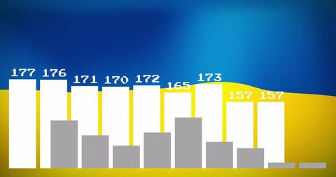 Data Processing with Ukraine Flag Background Symbolizing Crisis - Download Free Stock Images Pikwizard.com