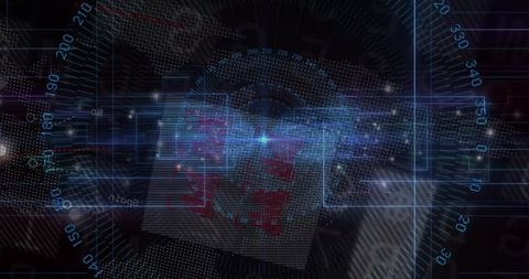 Futuristic Digital Data Visualization Interface Holograph