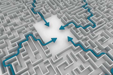 Overhead View Showing Transparent Maze with Navigational Arrows - Download Free Stock Videos Pikwizard.com