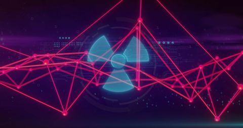 Digital Data Networks with Graphic Radiation Symbol