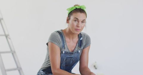 Woman Preparing for DIY Home Renovation Project