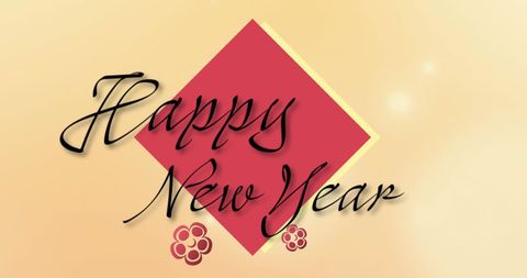 Elegant Happy New Year Greeting with Decor - Download Free Stock Images Pikwizard.com