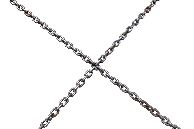 Crossed Metallic Chains Creating Transparent X Shape - Download Free Stock Videos Pikwizard.com