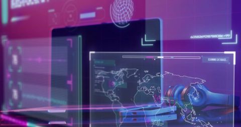 Futuristic Global AI Data Processing with Digital Interface - Download Free Stock Images Pikwizard.com