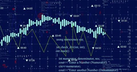 Binary Code Flowchart Background with Digital Animation - Download Free Stock Images Pikwizard.com