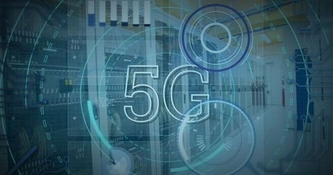 5G Interface and Data Processing in Modern Server Room - Download Free Stock Images Pikwizard.com
