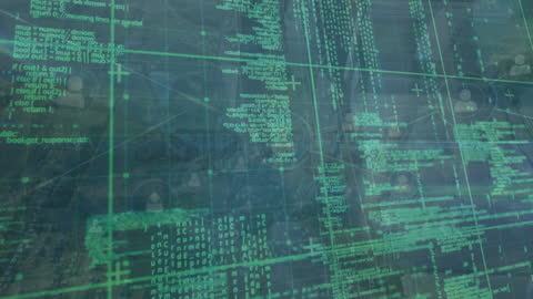 Futuristic Data Network Over Urban Cityscape