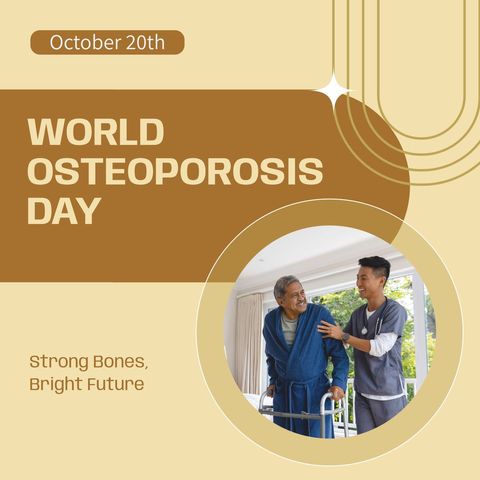 World Osteoporosis Day: Senior Support from Caring Doctor - Download Free Stock Templates Pikwizard.com