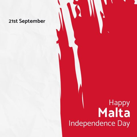 Malta Independence Day Celebration Banner with Abstract Design - Download Free Stock Templates Pikwizard.com