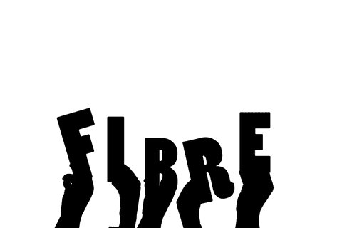 Hands holding fiber text on transparent background for health concept