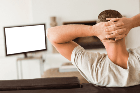 Man Relaxing on Couch with Transparent Screen in Background - Download Free Stock Videos Pikwizard.com