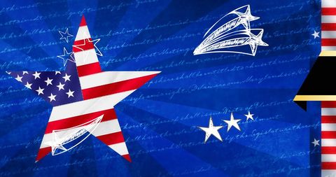 abstract american flag and star illustrations on blue background - Download Free Stock Images Pikwizard.com