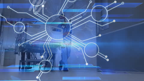 Digital Medical Network Concept Over Medical Team