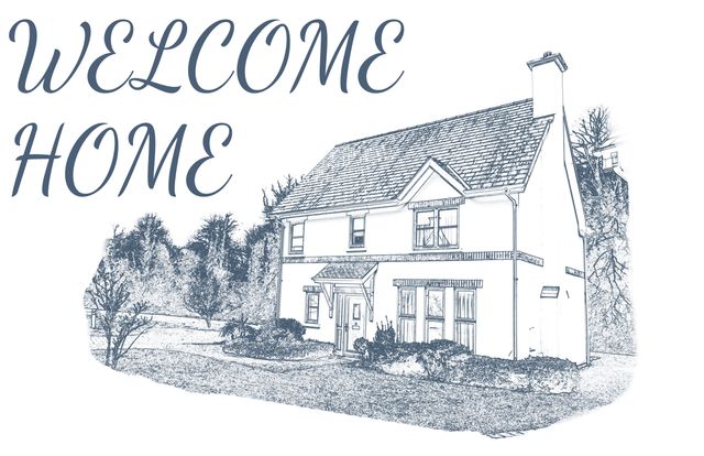 Hand-drawn Cozy House with Welcome Home Message Sketch Art - Download Free Stock Templates Pikwizard.com