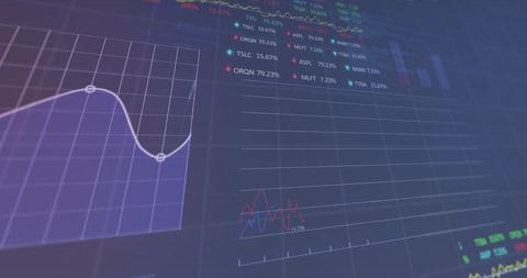 Financial Data Visualization on Digital Display - Download Free Stock Images Pikwizard.com