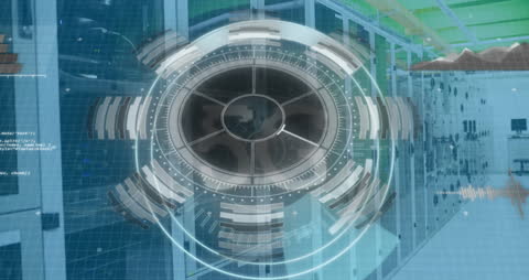 Futuristic Digital Interface with Global Network Hologram