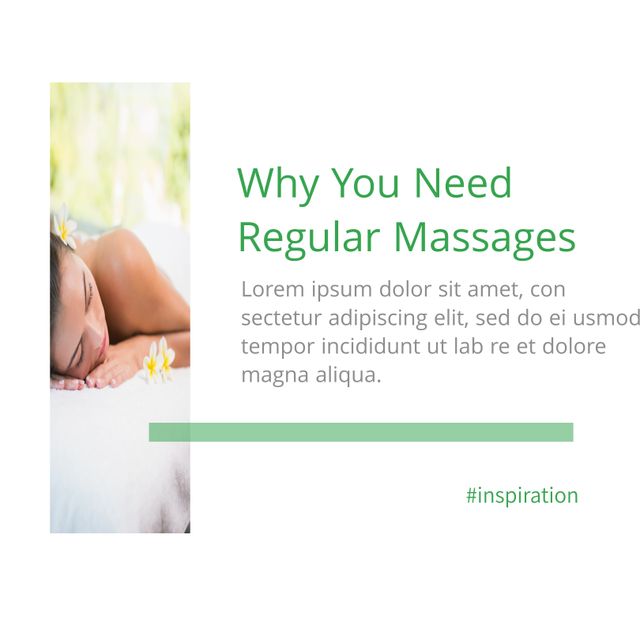Ideal for promoting wellness and health services, this image highlights the benefits of regular massages. It can be used in ads, brochures, health blogs, or social media to advocate for relaxation, self-care, and holistic well-being. The serene setting and calming atmosphere evoke feelings of tranquility and rejuvenation.
