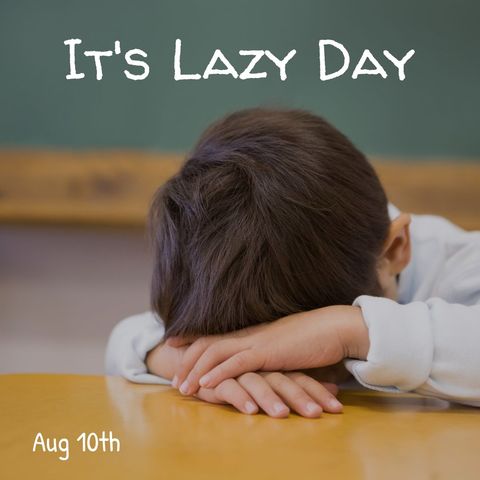 caucasian child relaxing on classroom desk for lazy day celebration - Download Free Stock Templates Pikwizard.com