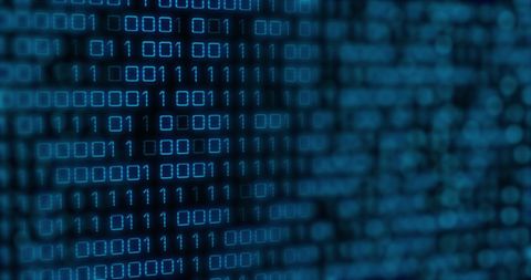 Close-up of Digital Binary Code on Screen - Download Free Stock Images Pikwizard.com