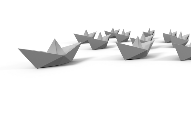 White Paper Boats Floating on Transparent Background - Download Free Stock Videos Pikwizard.com