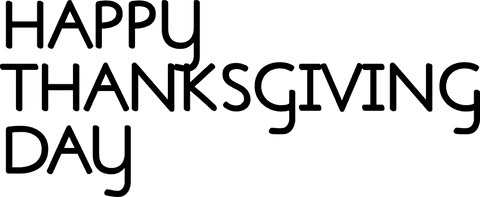 Happy thanksgiving text on transparent background