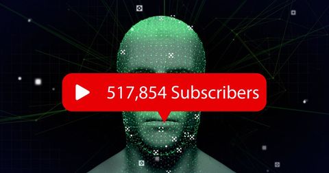 digital connections with youtube follower count overlay - Download Free Stock Images Pikwizard.com
