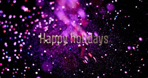 Bright Purple and Pink Holiday Greeting Celebration